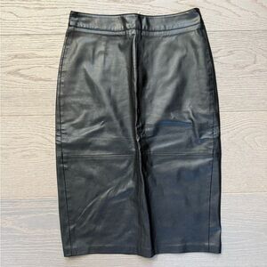 Faux leather pencil skirt